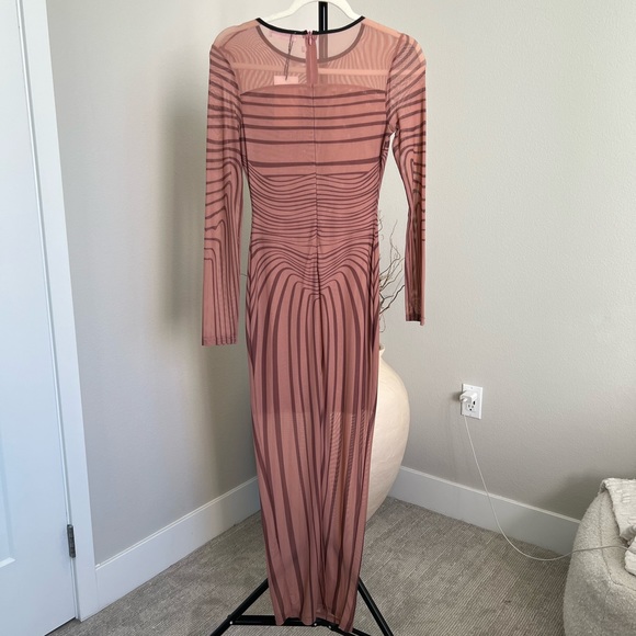 NWT Bush Long Sleeve Mesh Dress - Picture 6 of 7